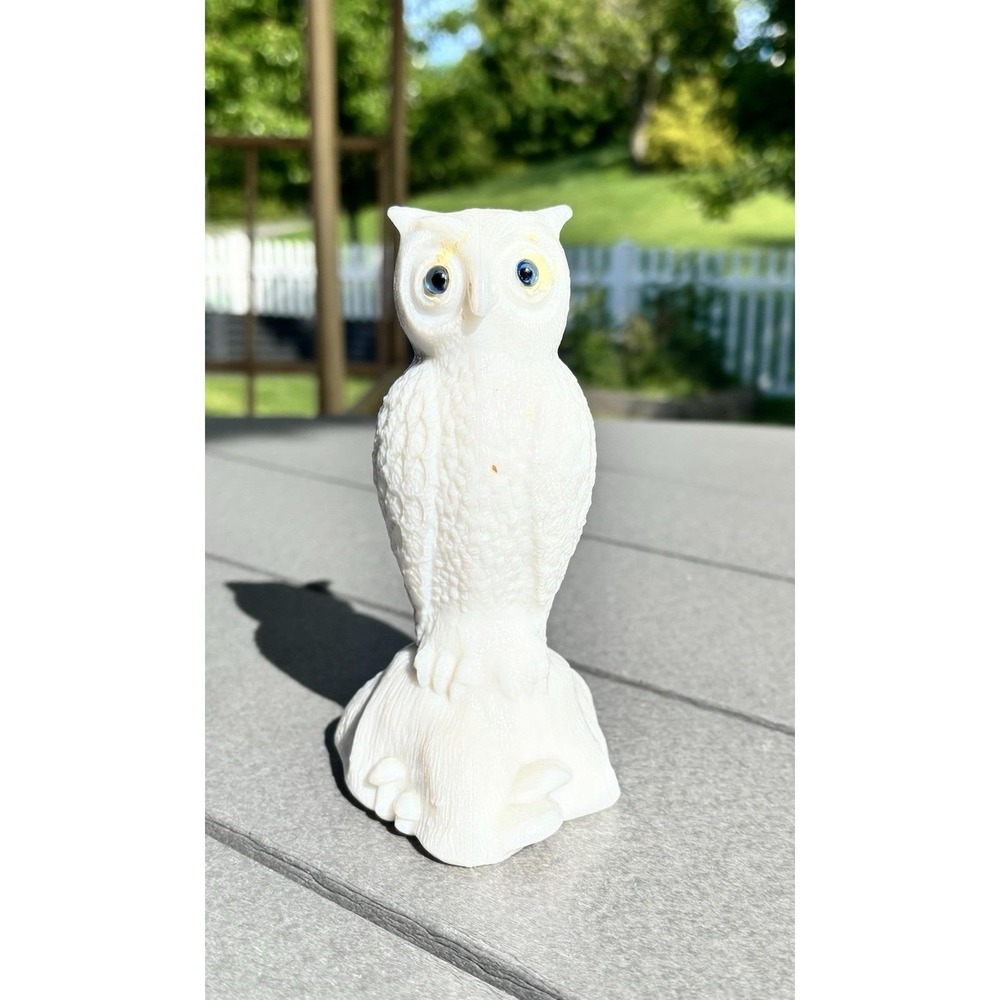 Vintage Westmoreland Glass Owl Figurine Collectible Milk Glass 6inch